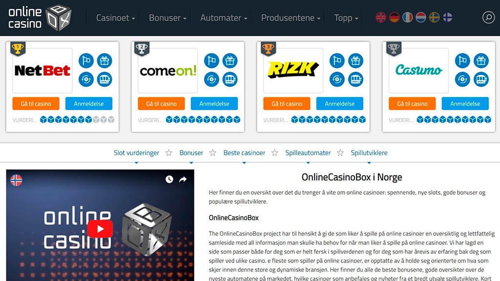 OnlineCasinoBox: Launch of the New Gambling Platform in Norway 