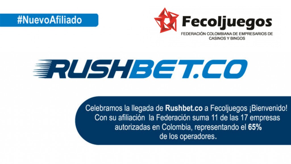Rushbet.co nuevo afiliado de Fecoljuegos en el capítulo de operadores online