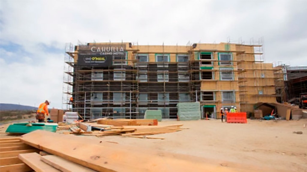 California: New $35.2 M Cahuilla Casino Hotel is under construction, to replace the old hotel in 2020