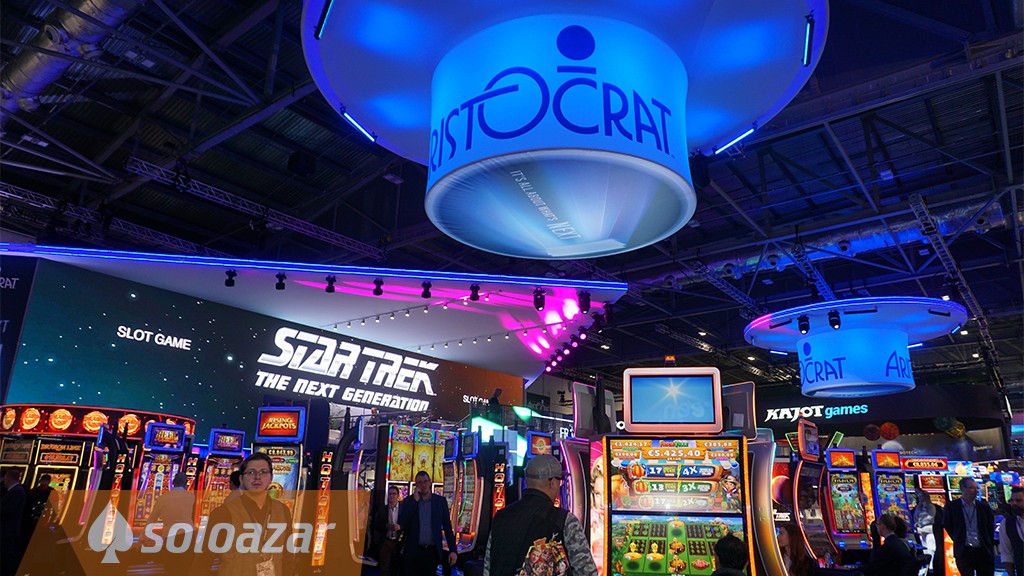 Aristocrat exhibited its broad portfolio of games and cabinets at ICE London