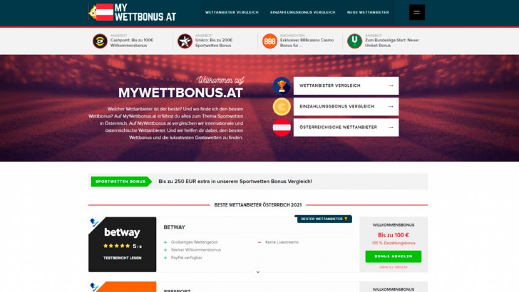 Leadstar Media targeting Austrian sports betting market with re-launch of comparison portal MyWettbonus.at