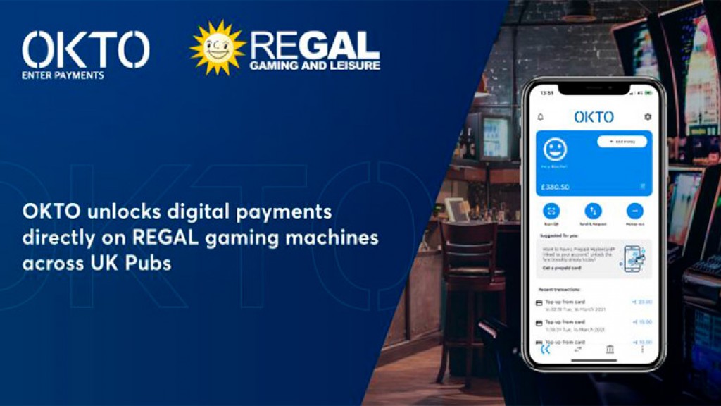 OKTO unlocks digital payments directly on REGAL gaming machines across UK Pubs