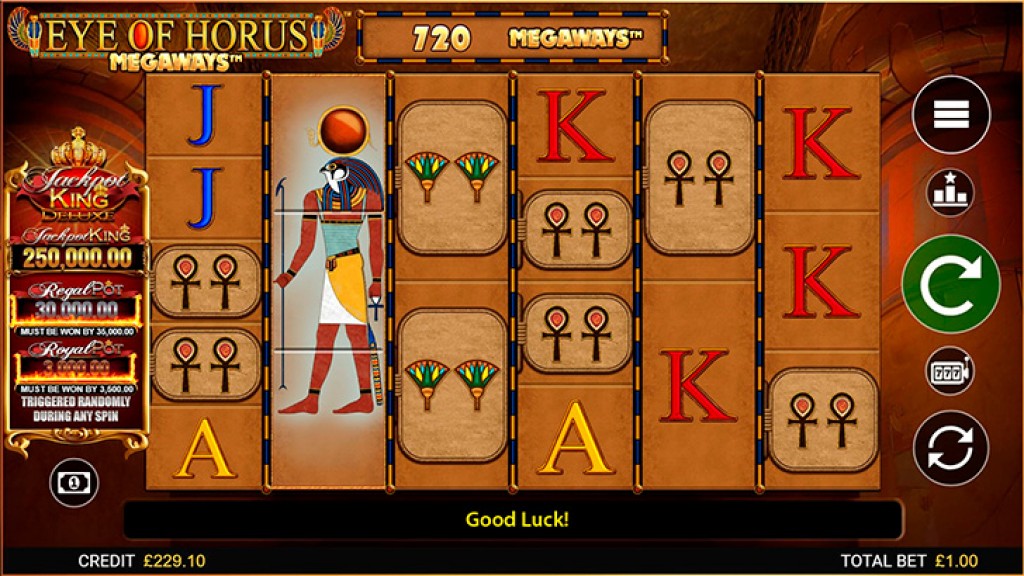 Jackpot King welcomes Blueprint's all-seeing Eye of Horus Megaways™