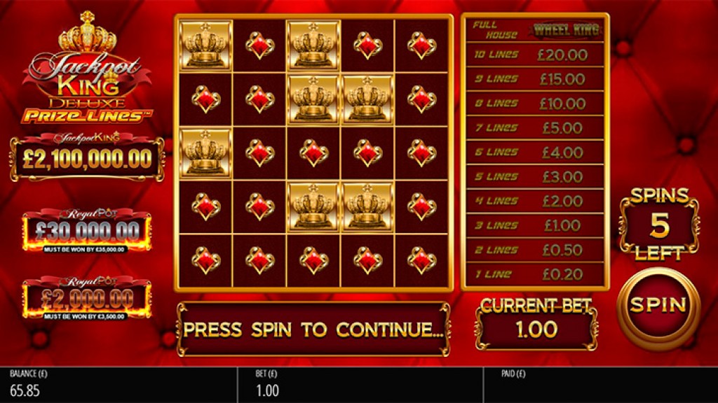 Blueprint Gaming revolutionises Jackpot King with Prize Lines™ mechanic