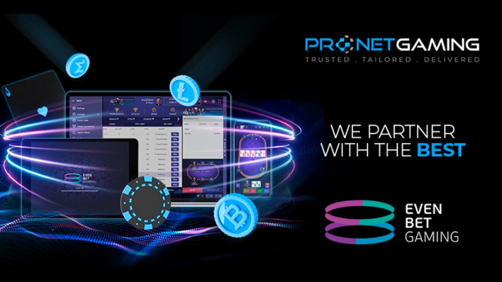 Pronet Gaming boosts content portfolio with EvenBet Gaming´s poker solution