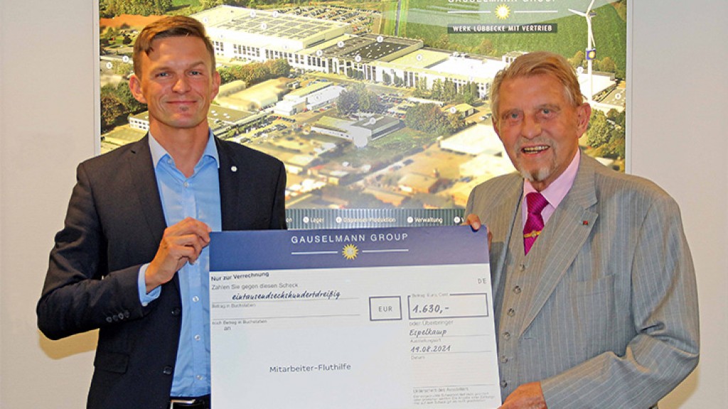 Paul Gauselmann supports the campaign ´Success for Flood Victims´