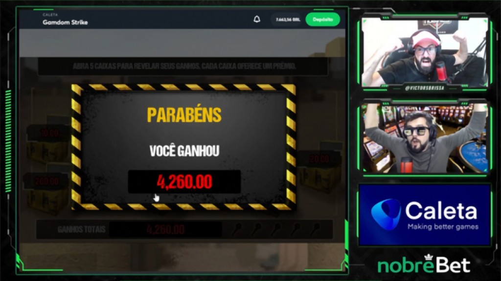 Caleta and NobreBet renew partnership to stream online casino games