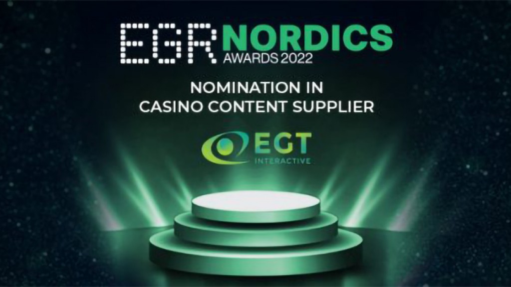 EGT Interactive is nominated for Casino Content Supplier at EGR Nordics Awards 2022
