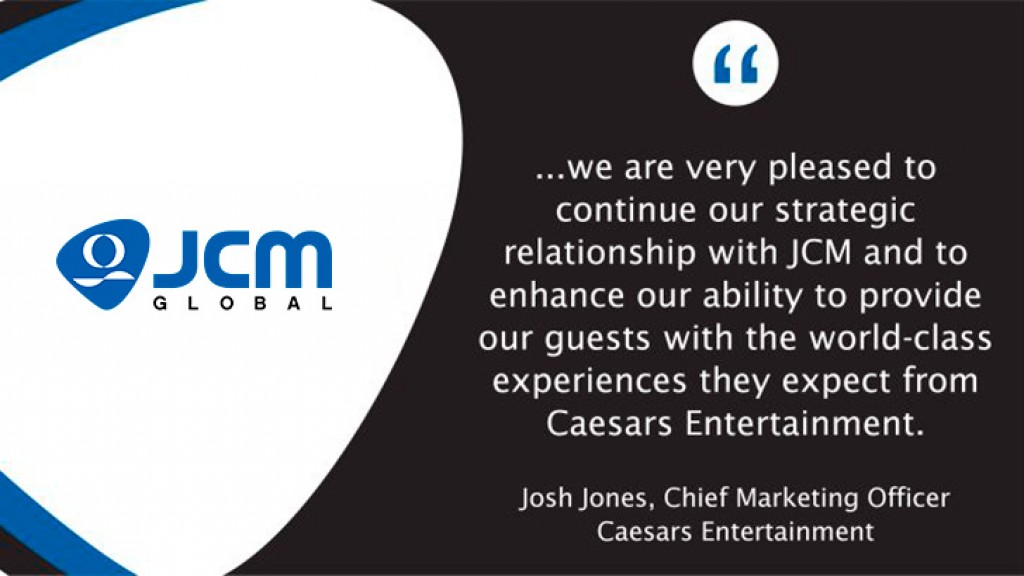 JCM Global Signs Exclusive Master Supply Agreement with Caesars Entertainment