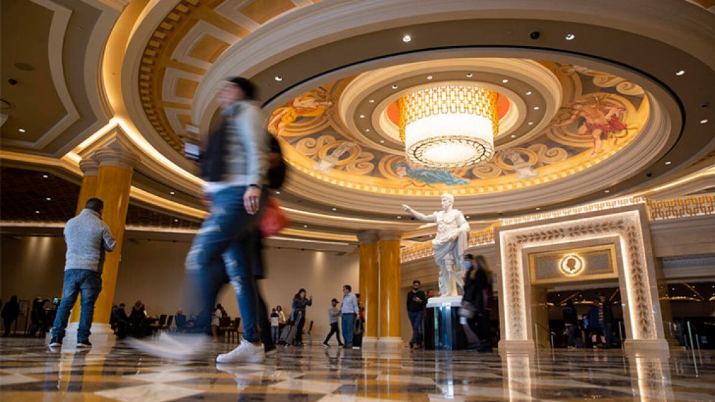Caesars Palace unveils renovated entrance for iconic Strip resort