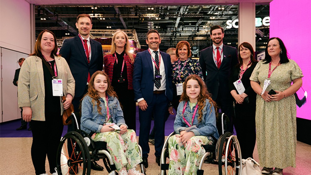 Clarion present CHIPS wheel chairs at ICE London