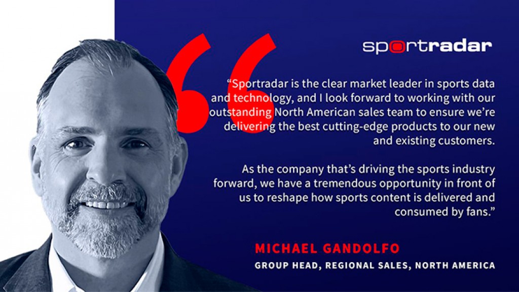 Sportradar Appoints Former Fiserv Executive Michael Gandolfo as Group Head, Regional Sales