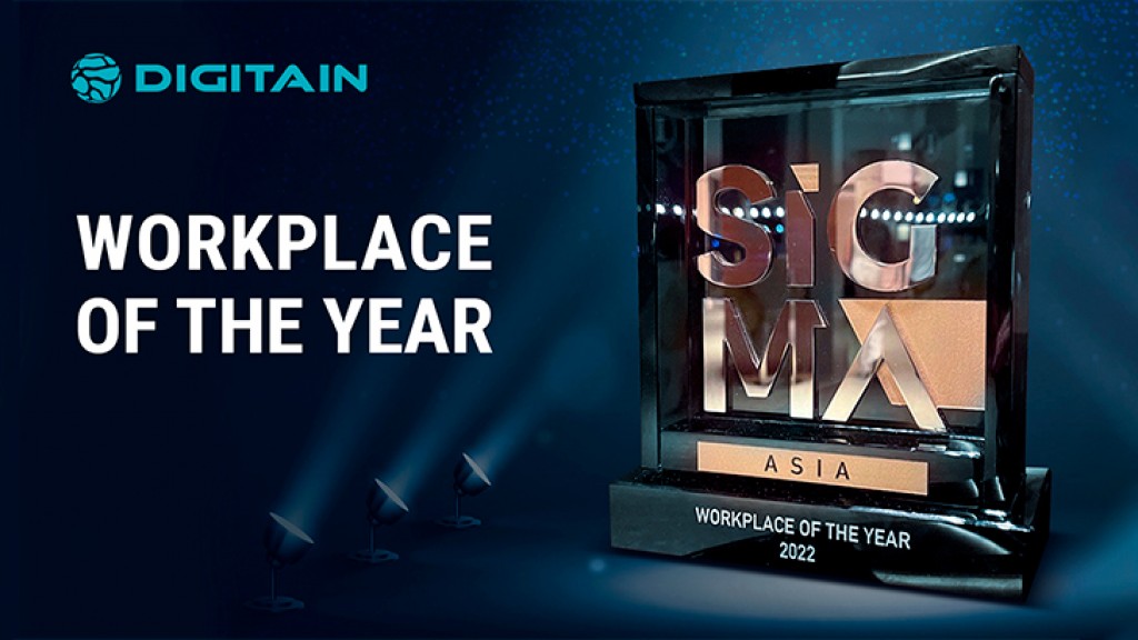 Digitain awarded Workplace of the Year 2022 by SiGMA Asia