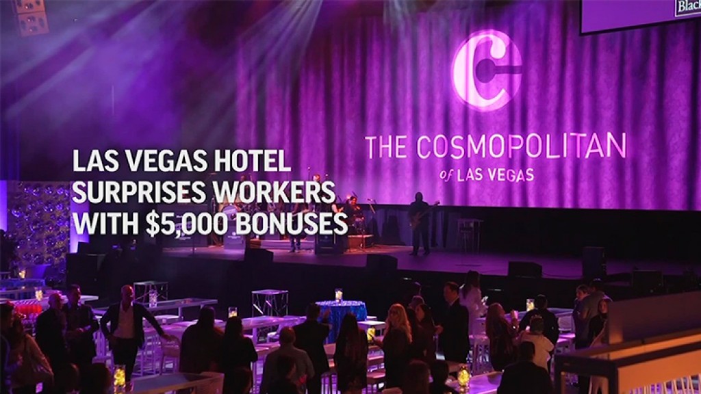 Cosmopolitan of Las Vegas surprises its 5,400 workers with $5K bonuses