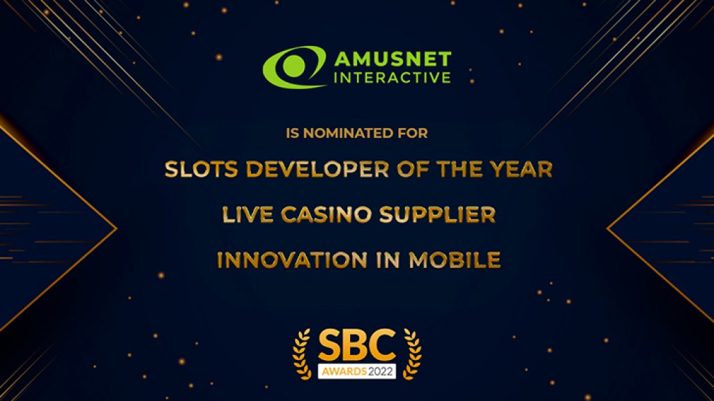 Amusnet Interactive receive 3 nominations at SBC Awards 2022