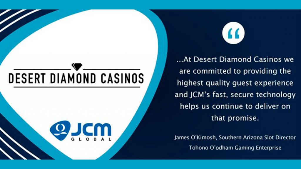 JCM Global Converts Desert Diamond Casino Sahuarita to iVIZION Bill Validators, Installs ICB Intelligent Cash Box System