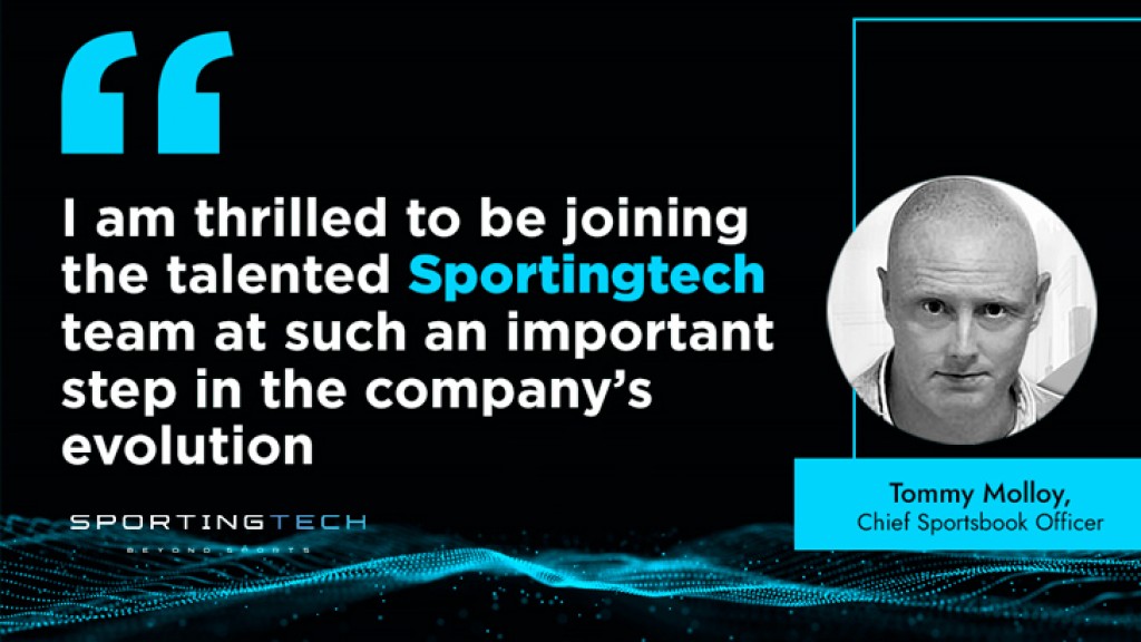 Sportingtech appoints Tommy Molloy as  Chief Sportsbook Officer