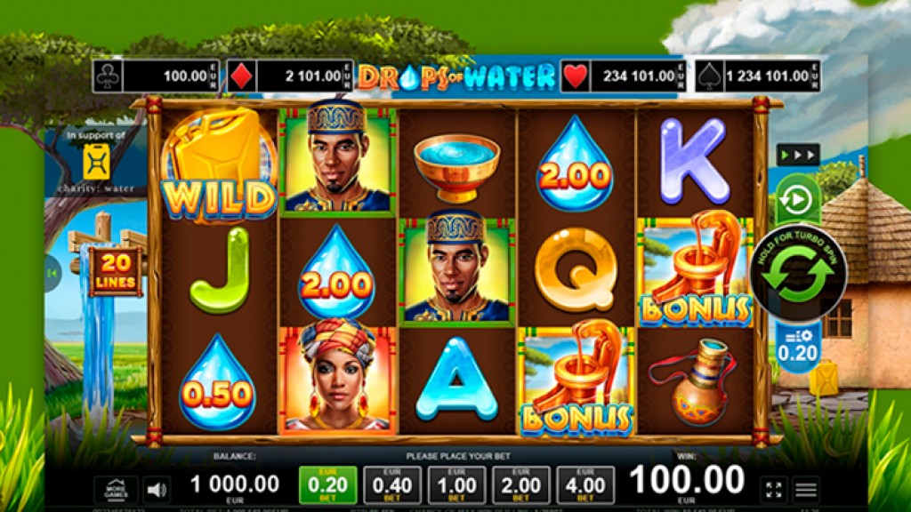 Every drop is precious with Drops of Water, Amusnet Interactive first charity game 