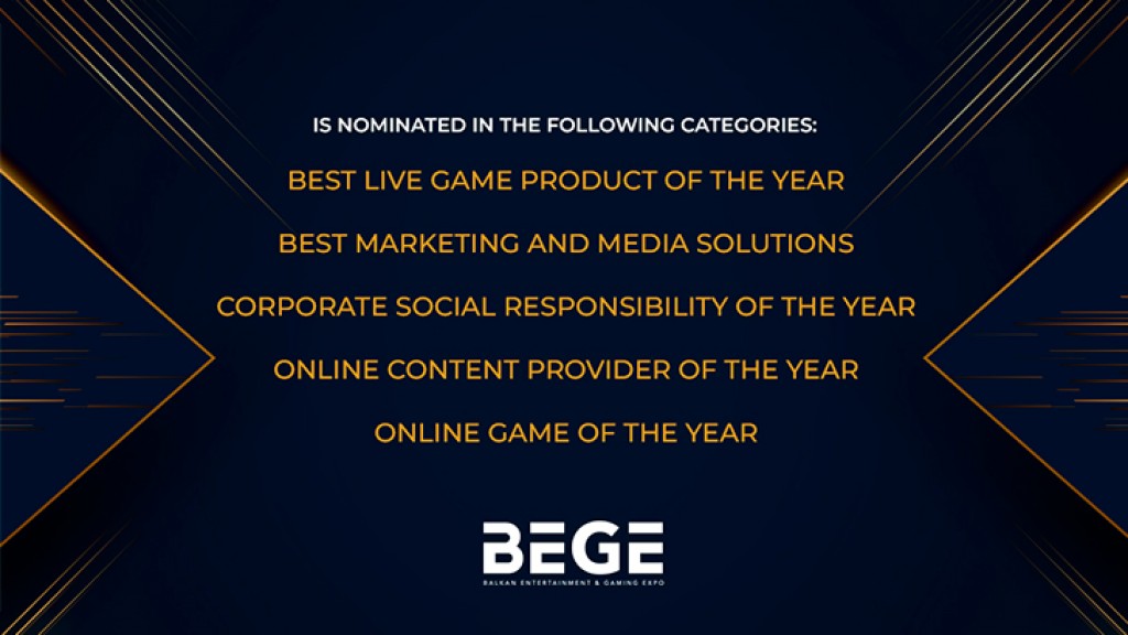 Amusnet Interactive is proud to receive 5 nominations at the prestigious BEGE Awards