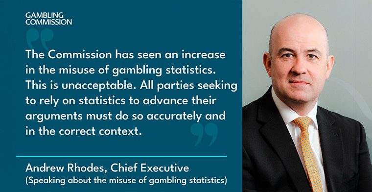 UK Gambling Commission Head warn about misusing statistics with no proper context