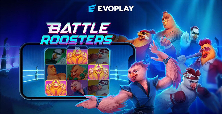 Los pájaros intrépidos suben al ring en el último lanzamiento de Evoplay, Battle Roosters