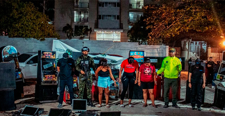 Se Incautaron más de 580 elementos de juegos ilegales y cerraron 11 casinos clandestinos en la región Caribe