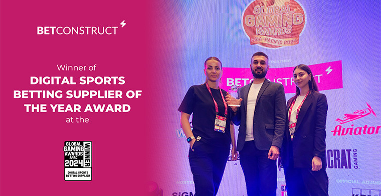 Global Gaming Awards Asia-Pacífico 2024: BetConstruct elegido mejor proveedor de apuestas deportivas digitales
