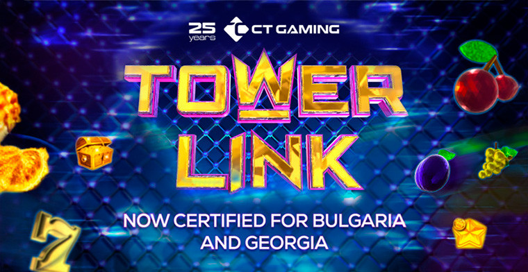 El nuevo multijuego 'Tower Link' de CT Gaming ha sido certificado oficialmente para Bulgaria y Georgia