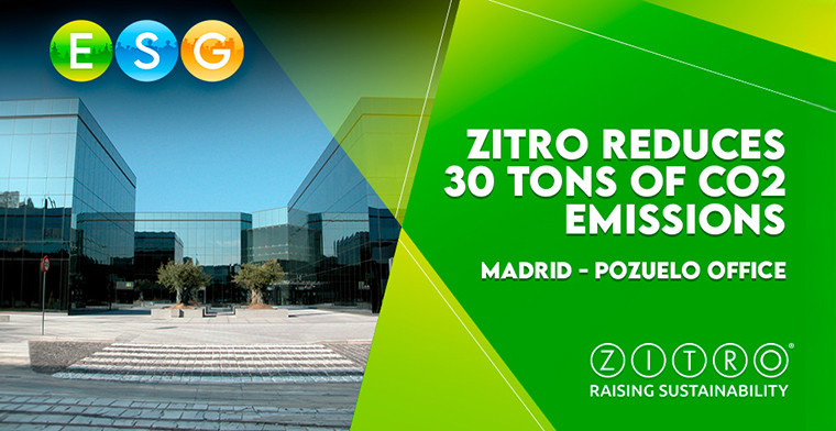 ZITRO reduce emisiones de CO2 en 30 toneladas en sus oficinas de Madrid