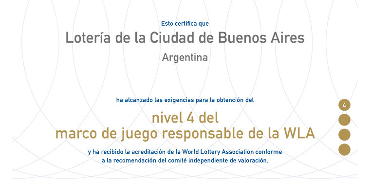 LOTBA recibe una nueva certificación de Juego Responsable por la World Lottery Association