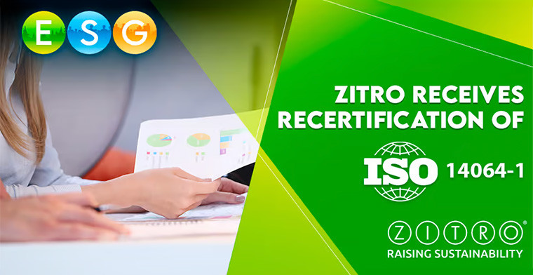 Zitro renews ISO 14064-1 Certification for greenhouse gas management