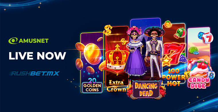 Amusnet fortalece su presencia en Latinoamérica al asociarse con la marca RushBet de Rush Street Interactive en México