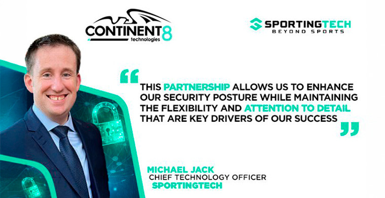 Sportingtech strengthens its cybersecurity infrastructure with Continent 8 partnership