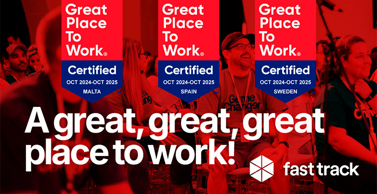 Fast Track celebra su tercer año como empresa tecnológica certificada como Great Place to Work™
