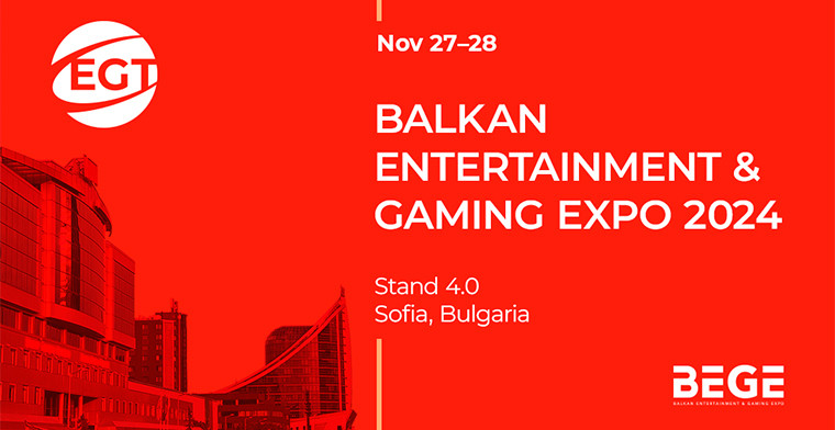 Las últimas innovaciones de EGT brillarán en la 15ª edición de la BEGE Expo