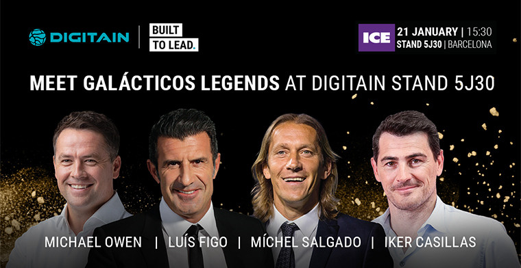 Galácticos Football Legends to visit Digitain booth on Day 2 of ICE Barcelona