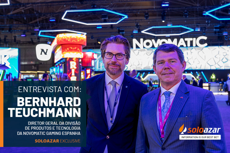 Destaques da Novomatic Gaming Espanha na ICE Barcelona, declarações de Bernhard Teuchmann