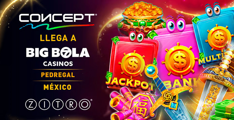 La línea de muebles Concept y juegos nuevos de Zitro llegan a Big Bola Casinos pedregal