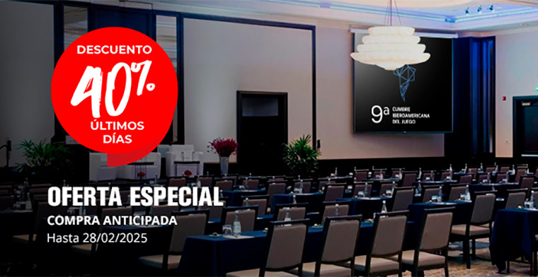 Últimos días para conseguir un 40% en la Cumbre Iberoamericana del Juego