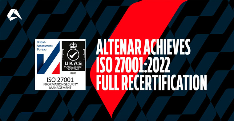 Altenar announce ISO 27001:2022 Full Recertification
