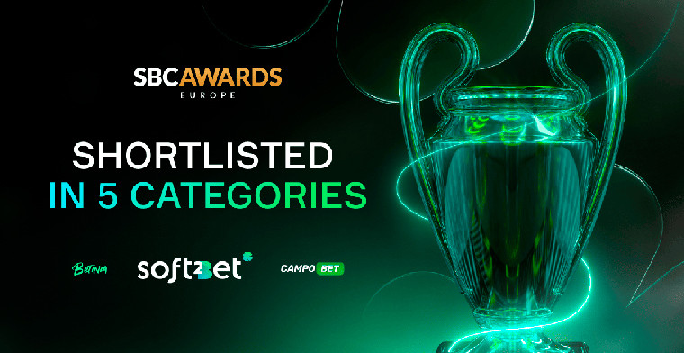 SBC Awards Europe 2025: Soft2Bet y sus marcas fueron preseleccionadas en cinco categorías