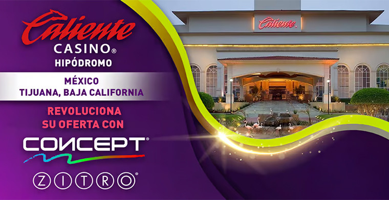 «CONCEPT» y los nuevos juegos de ZITRO deslumbran en Caliente Casino Hipódromo