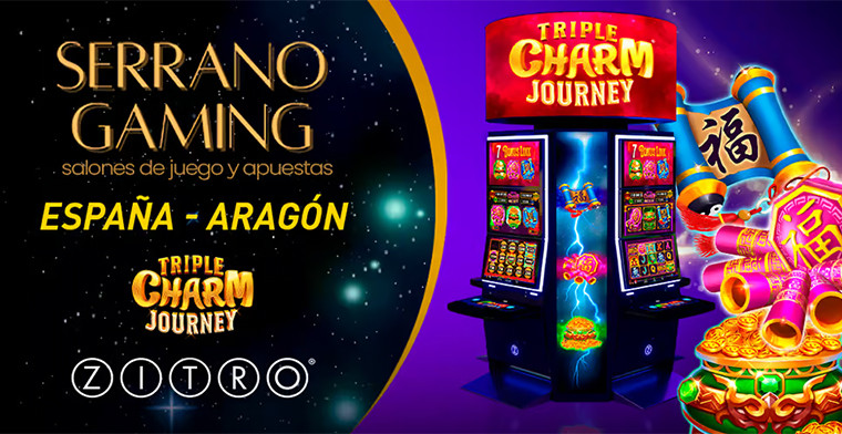 "Grupo Serrano Gaming rompe moldes con el lanzamiento de Triple Charm Journey de Zitro"
