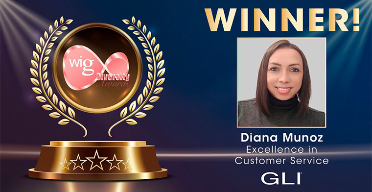 Diana Muñoz, Supervisora ​​de Servicios al Cliente de GLI, recibe el Premio a la Excelencia en Atención al Cliente
