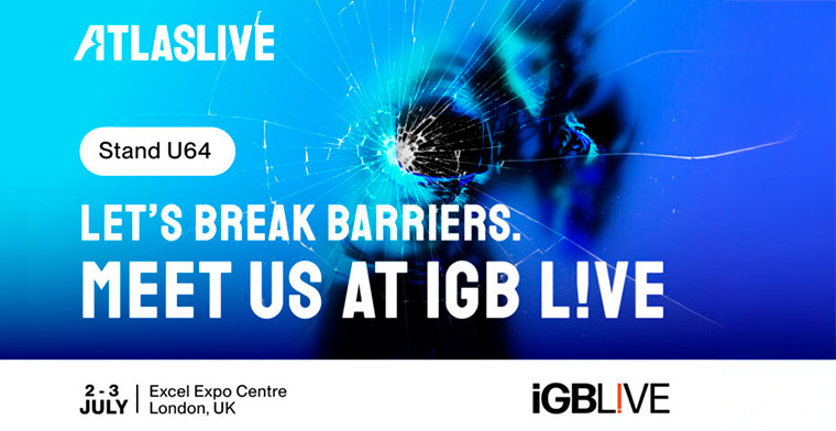 A Atlaslive estará presente na iGB L!VE 2025! Confira no estande U64