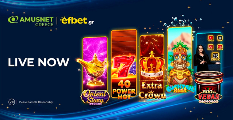 Amusnet fortalece sua presença no mercado grego por meio de uma aliança estratégica com a efbet