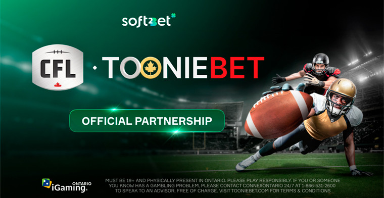 Liga Canadiense de Fútbol: ToonieBet, la marca de Soft2Bet, fue nombrada socio oficial de apuestas deportivas y casinos
