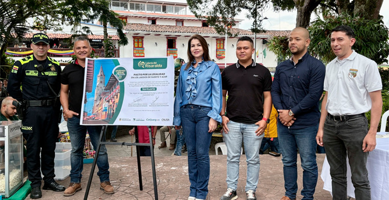 Colombia:  El municipio de Santuario firma el pacto por la legalidad en los juegos de azar