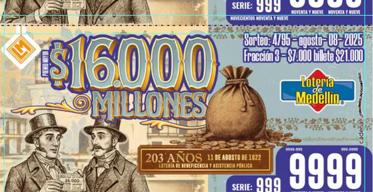 Lotería de Medellín lanza el primer billete en su historia diseñado con inteligencia artificial