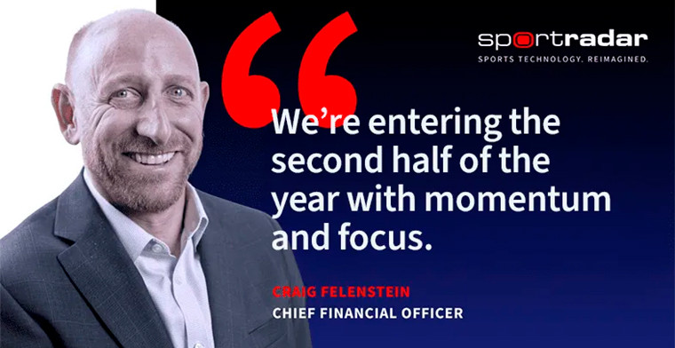 A Sportradar consolida seu crescimento com receita recorde e uma sólida margem operacional no segundo trimestre